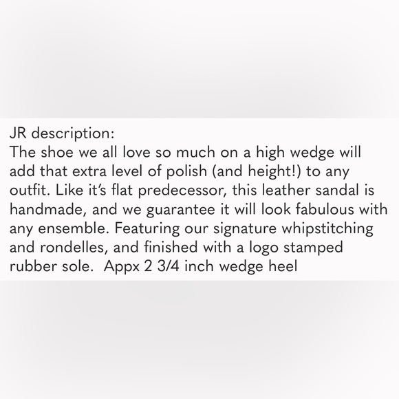 Jack Rogers Metallic Gold Hamptons Leather High Wedge Sandals - Picture 4 of 4